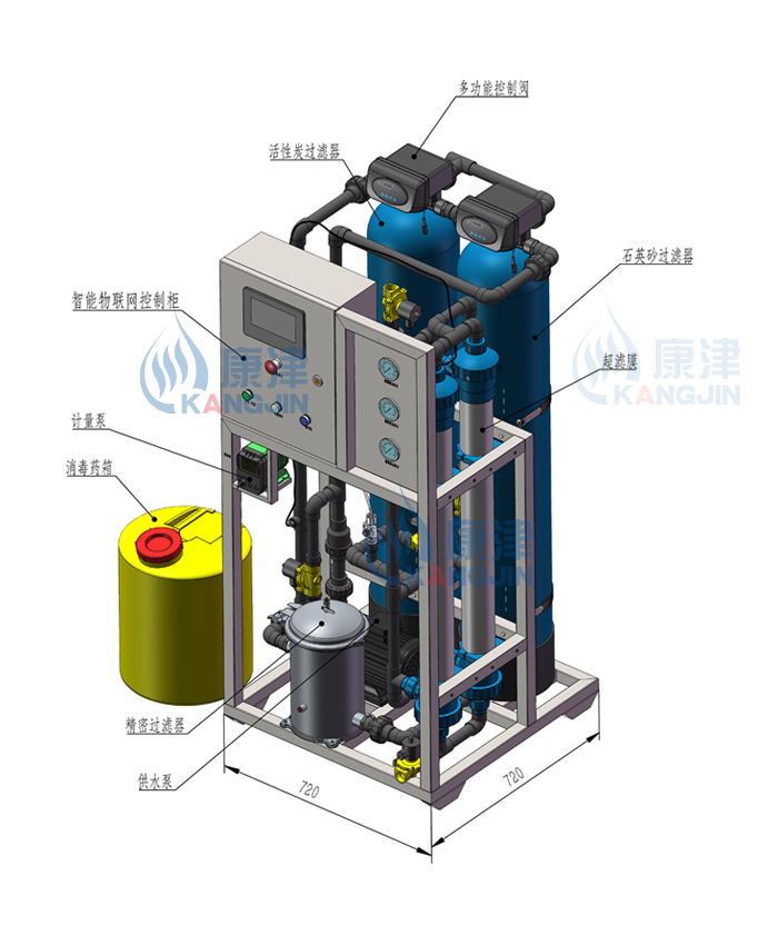 ͺţKJ-CL-1 1T/H(ÿСʱˮ1)ȫԶ˾ˮ,Ҫϵվͷ